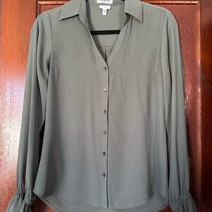 Express Gray Button-Down Shirt